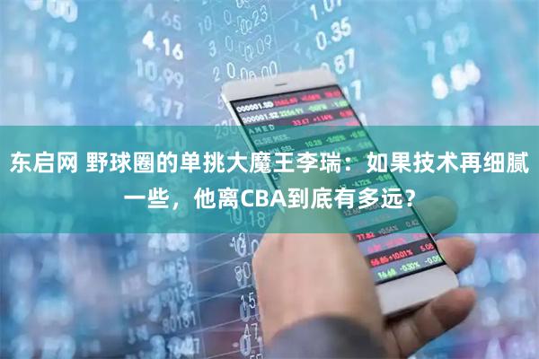 东启网 野球圈的单挑大魔王李瑞：如果技术再细腻一些，他离CBA到底有多远？